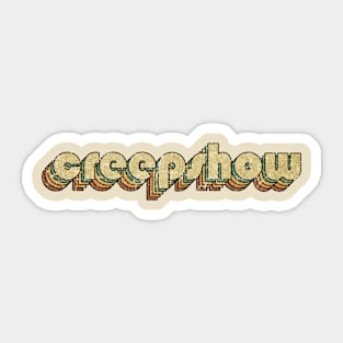 Creepshow // Vintage Rainbow Typography Style // 70s Sticker